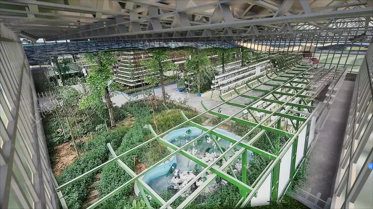 Indoor technology demo planting base 3D fusion effect